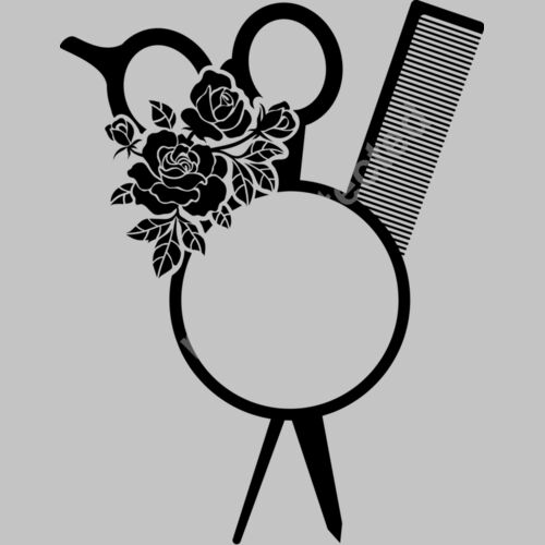 comb scissors circle monogram Thumbnail