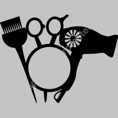 hairdresser circle monogram Thumbnail