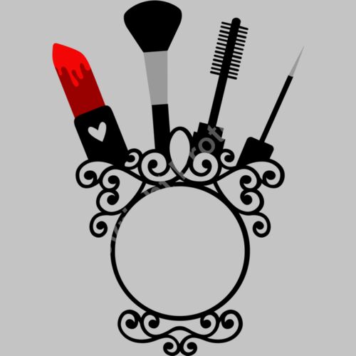 makeup circle monogram frame Thumbnail