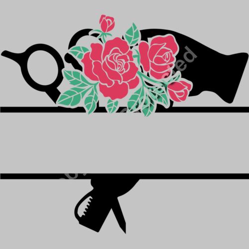 split scissors and dryer rose colored Thumbnail