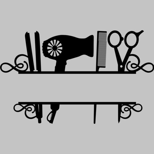 swirl hairdresser split monogram frame Thumbnail