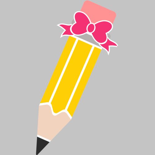 Pencil Monogram Bow Thumbnail