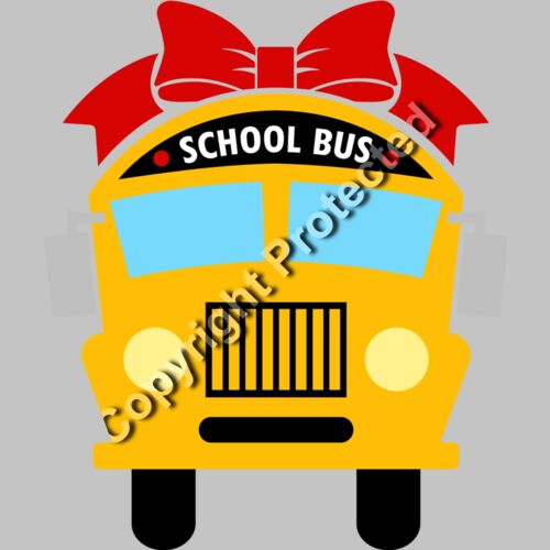 school bus with bow Thumbnail