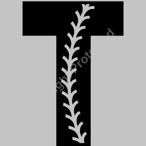 Baseball Alphabet T right Thumbnail