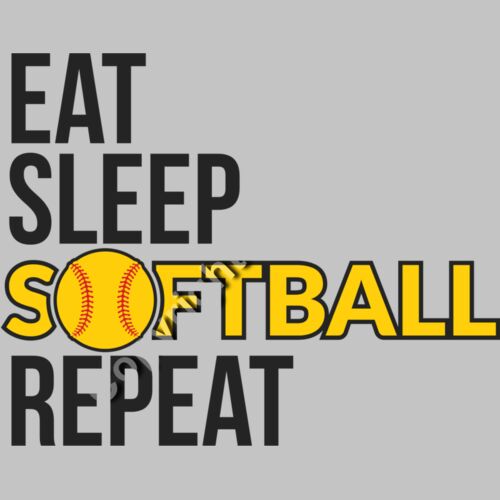 Eat sleep softball repeat Thumbnail
