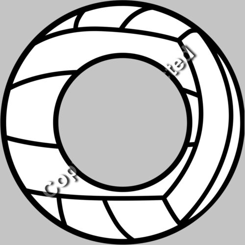 volleyball circle mono Thumbnail