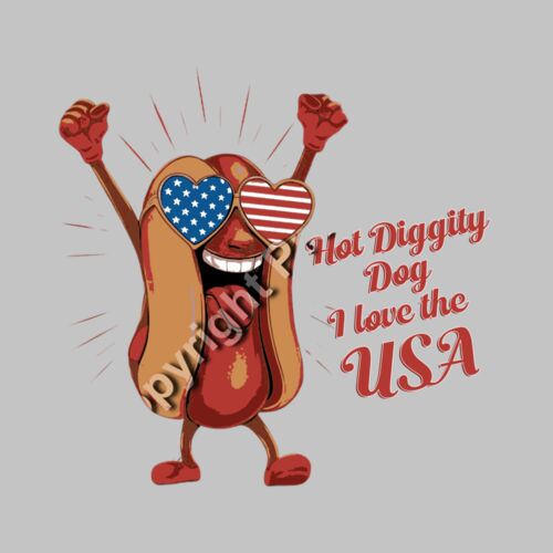 Hot Diggity Dog I Love the USA Thumbnail