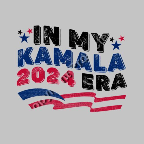 kamala harris 2024 campaign design red blue stars Thumbnail