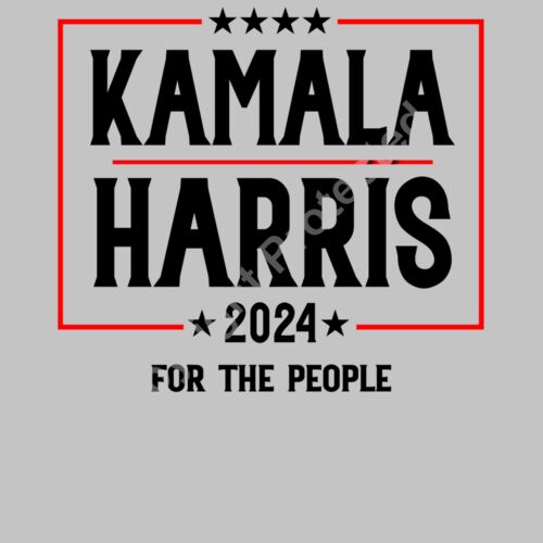 kamala harris 2024 campaign graphic red outline black background Thumbnail