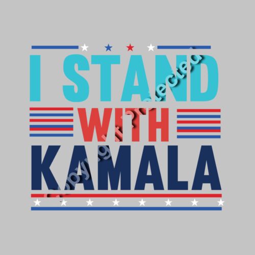 kamala harris 2024 campaign support design red blue stars stripes Thumbnail