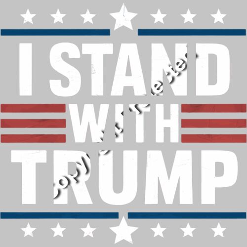 I Stand With Trump 2024 Patriotic Design Red White Blue Stars and Stripes Thumbnail
