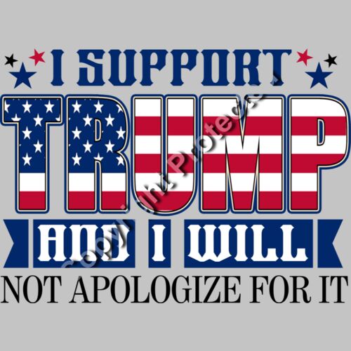 I support Trump 2024 election patriotic design red white blue text Thumbnail