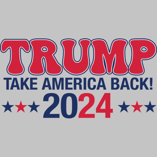 Trump 2024 campaign slogan red and blue typography with stars and patriotic elements Thumbnail