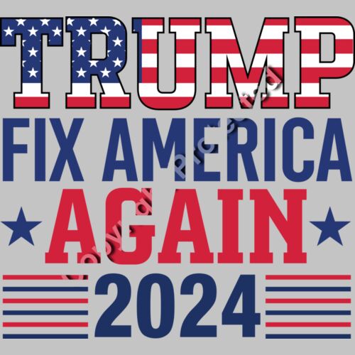trump fix america again 2024 patriotic design Thumbnail
