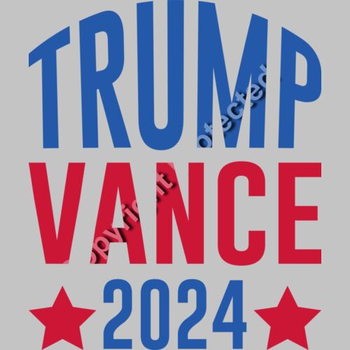 trump vance 2024 election campaign graphic red blue stars Thumbnail