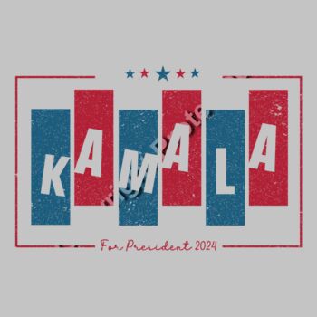 Kamala Harris presidential campaign 2024 graphic with colorful lettering and stars   kamala harr Thumbnail
