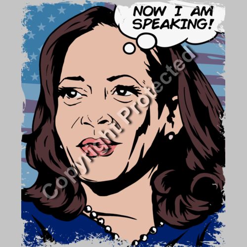Kamala Harris 2024 now I am speaking political art Thumbnail