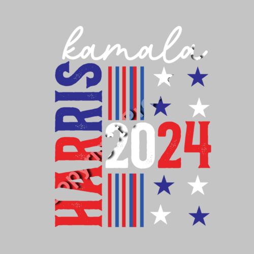kamala harris 2024 red white blue stars stripes design Thumbnail