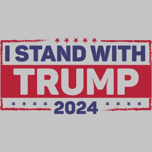 trump 2024 i stand with trump patriotic design red blue stars Thumbnail