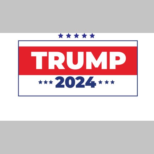 trump 2024 election campaign emblem red blue white stars Thumbnail
