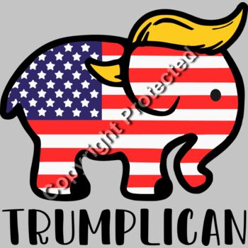 trump 2024 election elephant american flag hair illustration Thumbnail