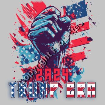 trump 2024 election fist american flag graphic artwork Thumbnail