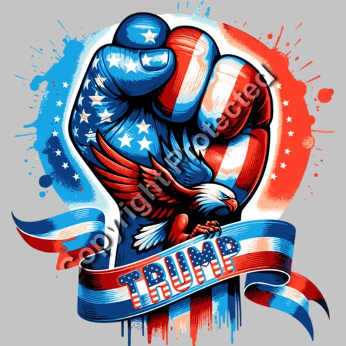 trump 2024 fist eagle american flag artwork Thumbnail