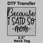 DTF Transfer 2.5" Thumbnail